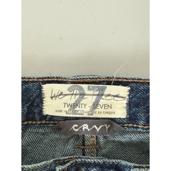 Free People CRVY Siren Low Rise Straight Leg Jeans Size 27‎ Medium Wash - Picture 5 of 10
